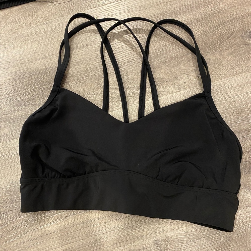 All in motion black cross cross sports bra